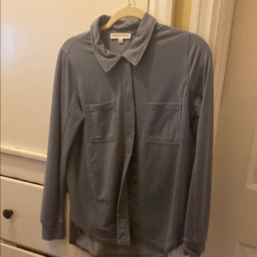 Casual Blue Utility Jacket for Women